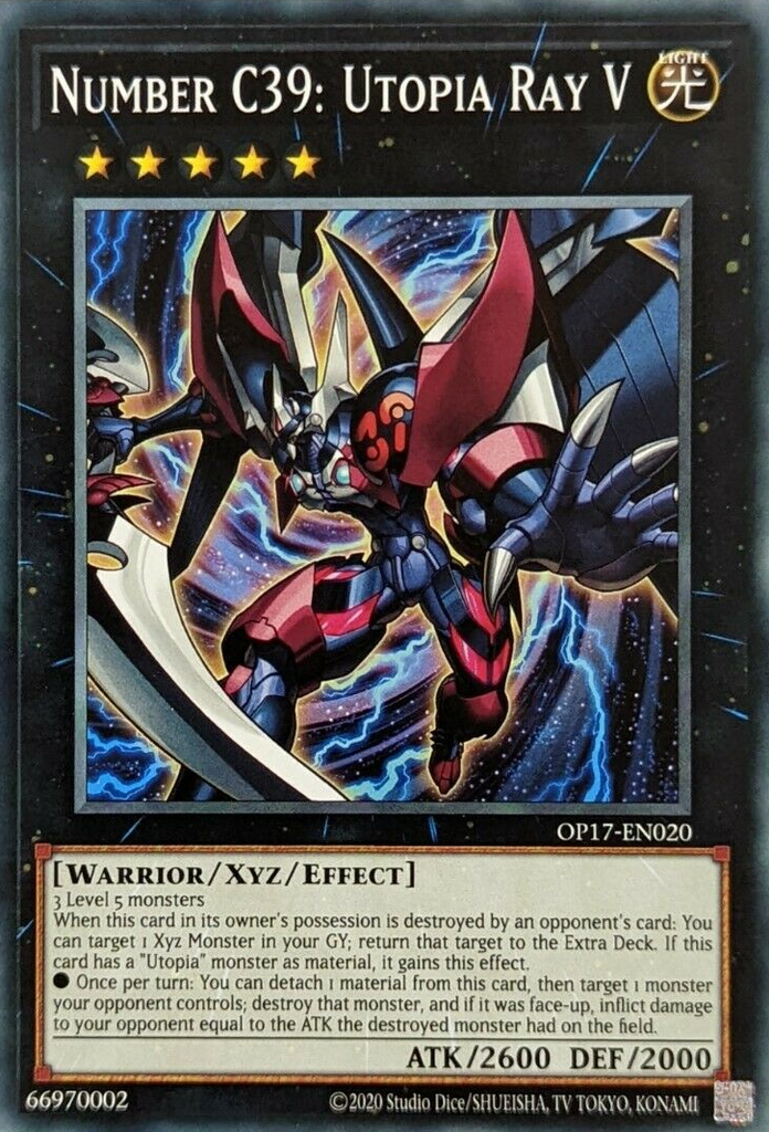 utopia yugioh card Number C39: Ray V [OP17-EN020] Common – North Game Den Amount::5 IR Card Stadium Only (Transfer its materials to Traptrix Deck (hobby) Deck