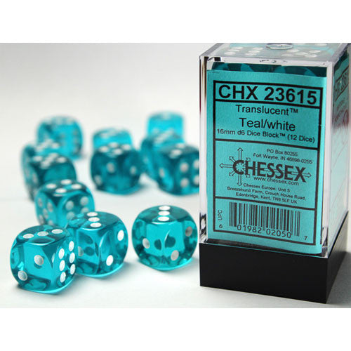 Chessex Dice Translucent 16mm D6 | North Game Den