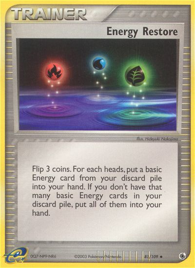 Energy Restore (81/109) [EX: Ruby & Sapphire] | North Game Den