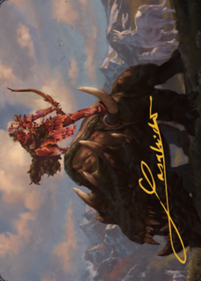 Meria's Outrider Art Card (Gold-Stamped Signature) [Dominaria United Art Series] | North Game Den