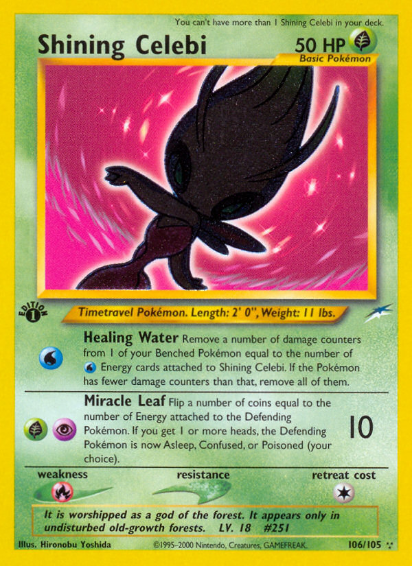 Shining Celebi (106/105) [Neo Destiny 1st Edition] | North Game Den