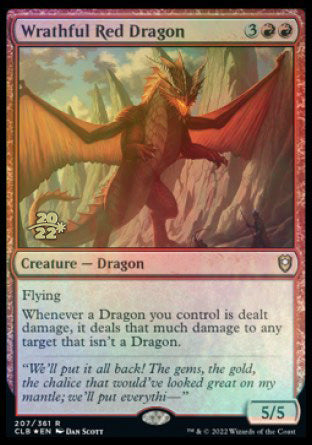 Wrathful Red Dragon [Commander Legends: Battle for Baldur's Gate Prerelease Promos] | North Game Den