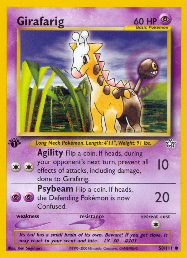 Girafarig (58/111) [Neo Genesis 1st Edition] | North Game Den