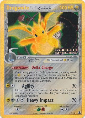 Dragonite (3/113) (Delta Species) (Stamped) [EX: Delta Species] | North Game Den