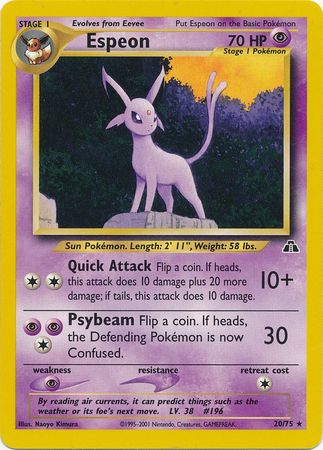 Espeon (20/75) [Neo Discovery Unlimited] | North Game Den