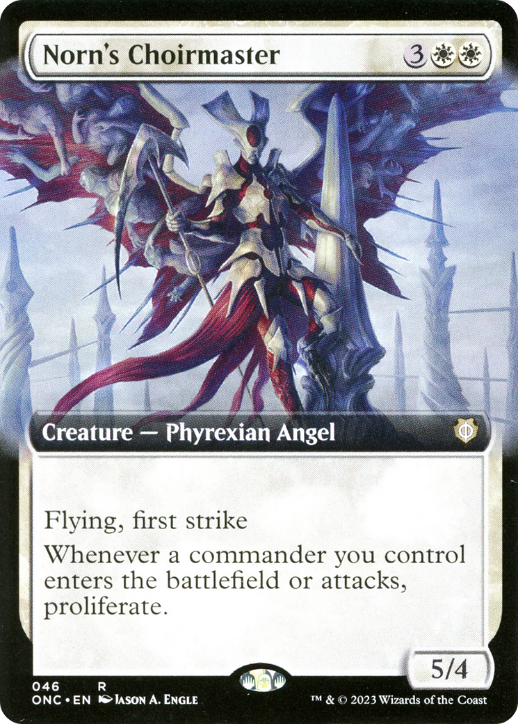 Norn's Choirmaster (Extended Art) [Phyrexia: All Will Be One Commander] | North Game Den