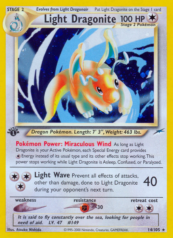 Light Dragonite (14/105) [Neo Destiny 1st Edition] | North Game Den