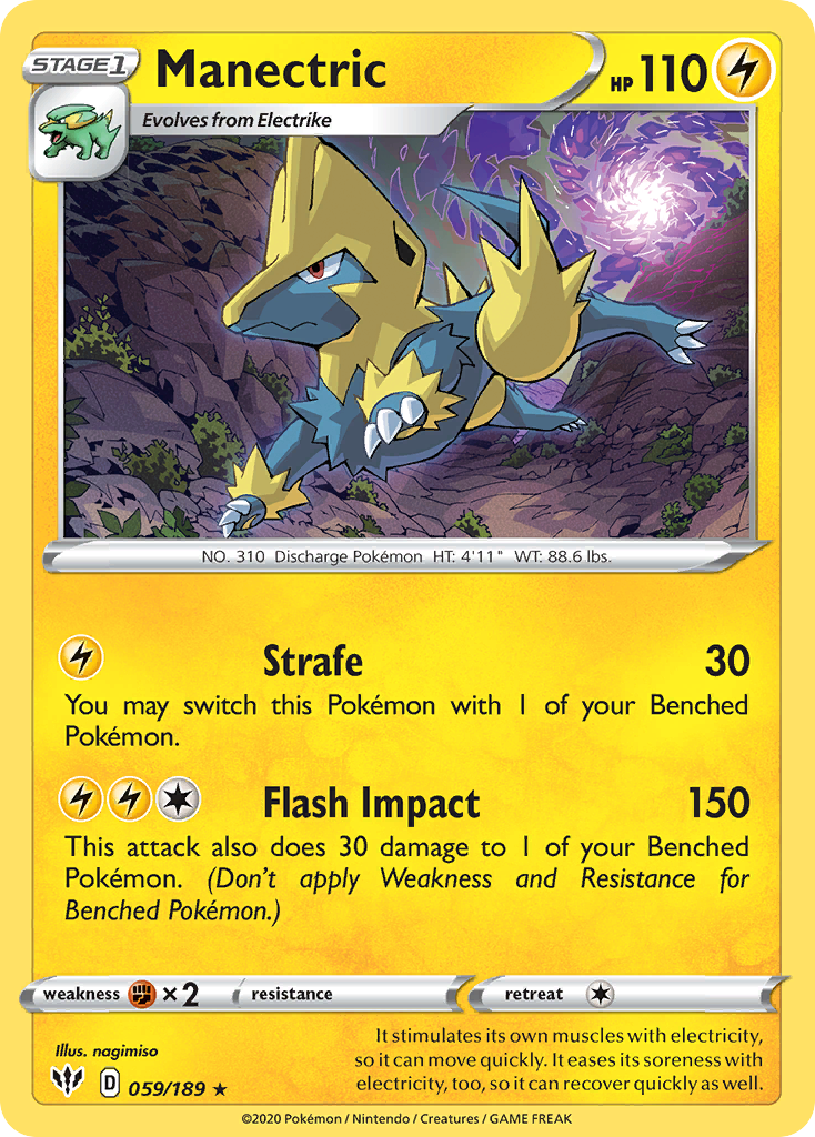 Manectric (059/189) [Sword & Shield: Darkness Ablaze] | North Game Den