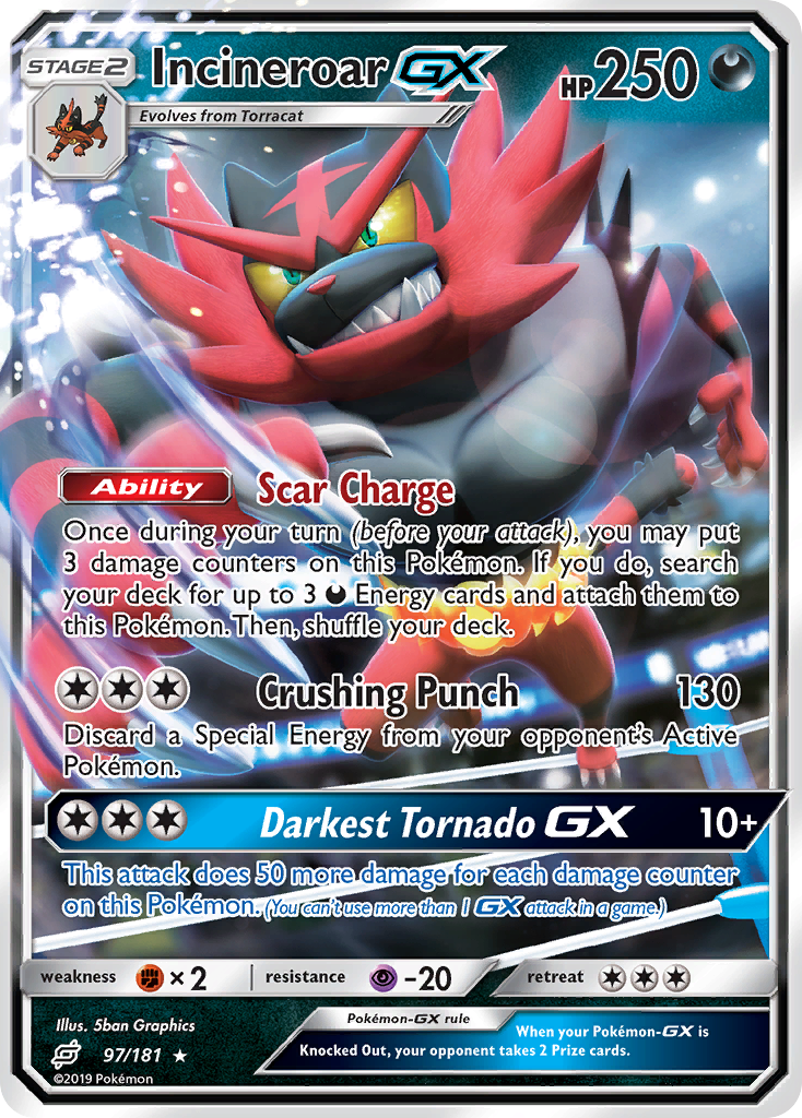 Incineroar GX (97/181) [Sun & Moon: Team Up] | North Game Den