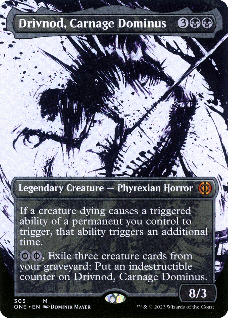 Drivnod, Carnage Dominus (Borderless Ichor) [Phyrexia: All Will Be One] | North Game Den