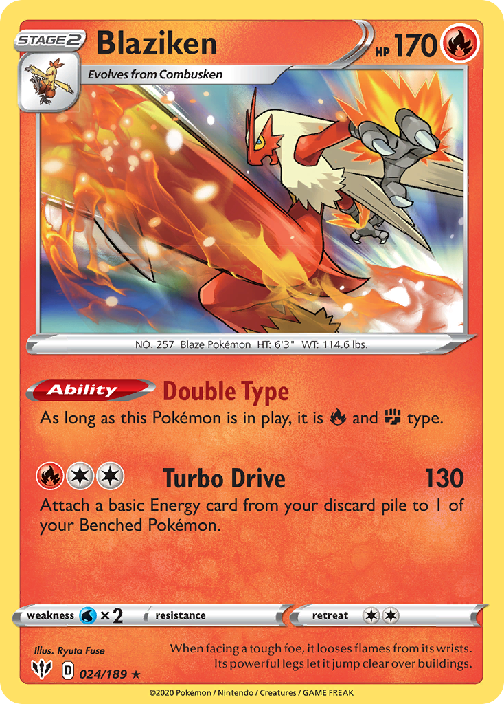 Blaziken (024/189) [Sword & Shield: Darkness Ablaze] | North Game Den