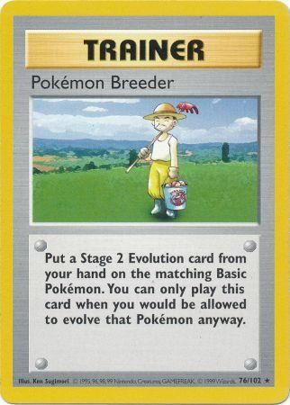 Pokemon Breeder (76/102) [Base Set Shadowless Unlimited] | North Game Den