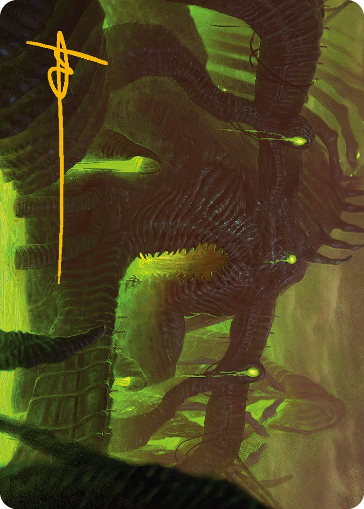 The Dross Pits Art Card (Gold-Stamped Signature) [Phyrexia: All Will Be One Art Series] | North Game Den