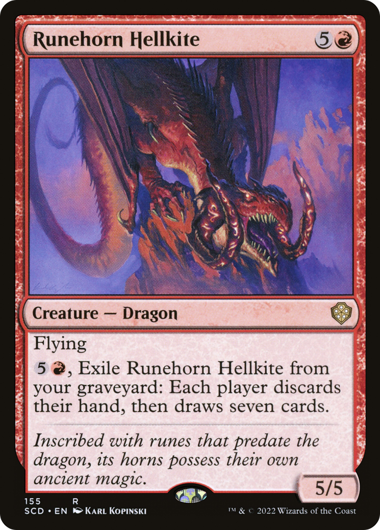 Runehorn Hellkite [Starter Commander Decks] | North Game Den