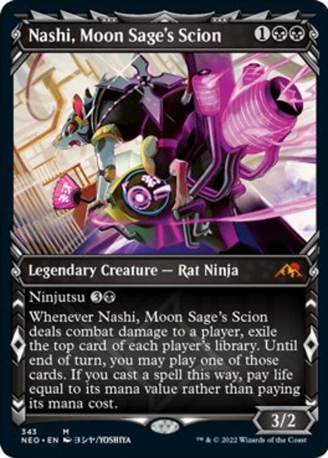 Nashi, Moon Sage's Scion (Showcase Ninja) [Kamigawa: Neon Dynasty] | North Game Den