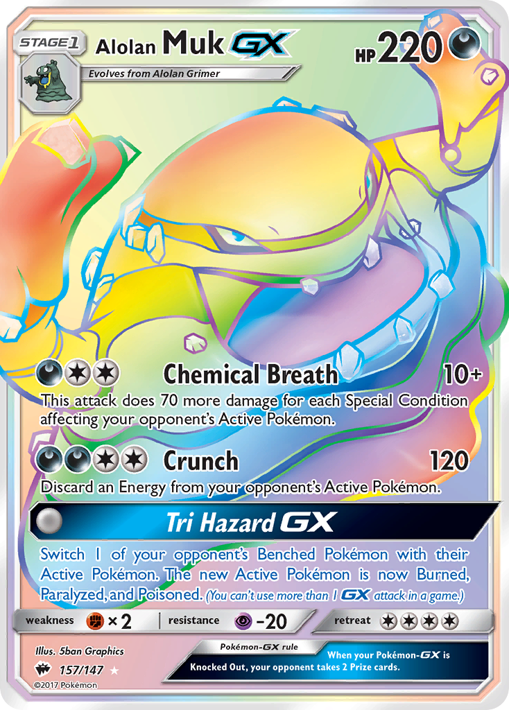 Alolan Muk GX (157/147) [Sun & Moon: Burning Shadows] | North Game Den