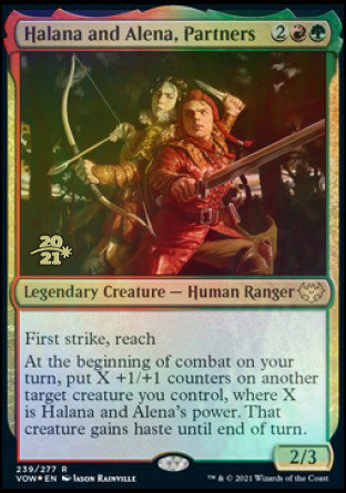 Halana and Alena, Partners [Innistrad: Crimson Vow Prerelease Promos] | North Game Den