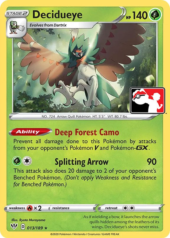 Decidueye (013/189) [Prize Pack Series One] | North Game Den