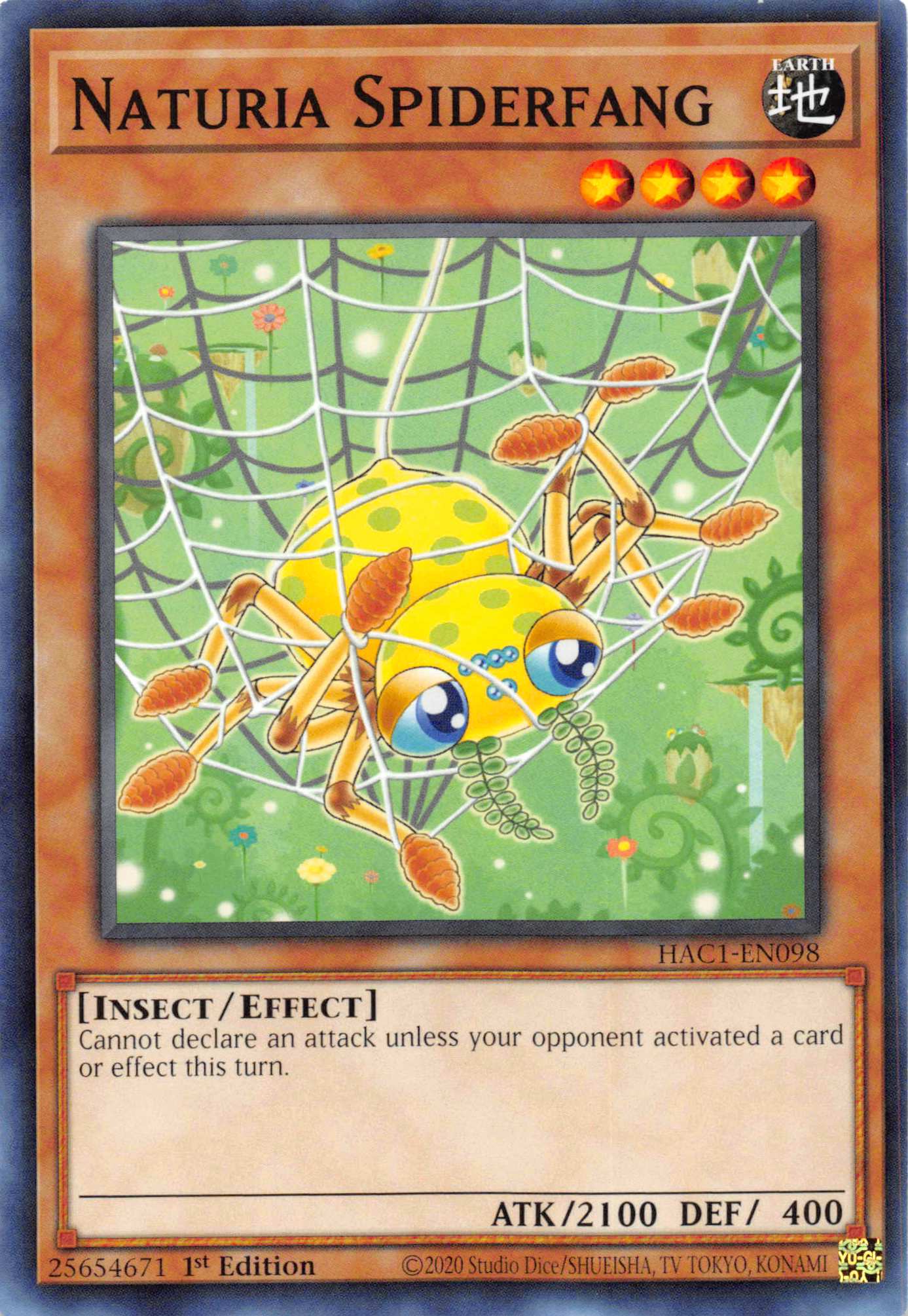Naturia Spiderfang [HAC1-EN098] Common | North Game Den