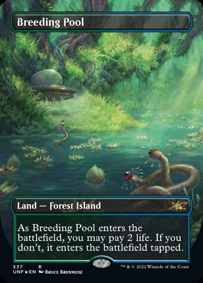 Breeding Pool (Borderless) (Galaxy Foil) [Unfinity] | North Game Den