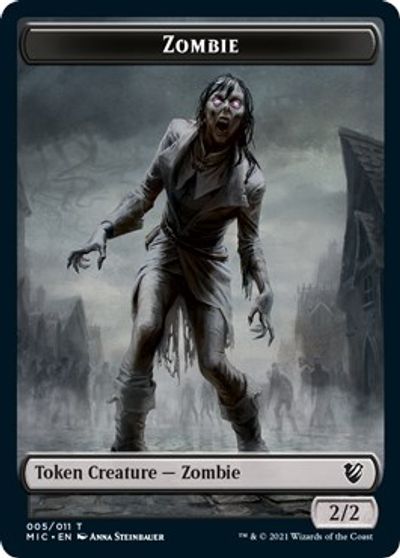 Zombie (005 MIC) // Zombie (005 MID) [Innistrad: Midnight Hunt Commander] | North Game Den