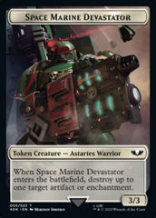 Soldier (002) // Space Marine Devastator Double-sided Token [Universes Beyond: Warhammer 40,000 Tokens] | North Game Den