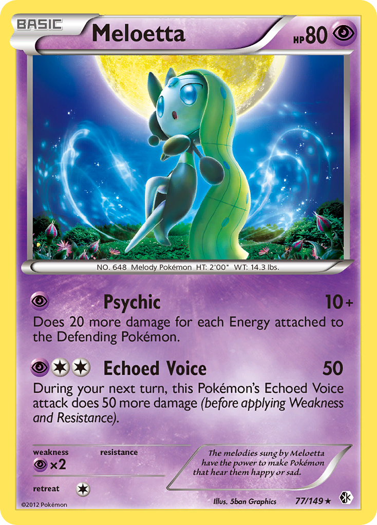 Meloetta (77/149) (Theme Deck Exclusive) [Black & White: Boundaries Crossed] | North Game Den