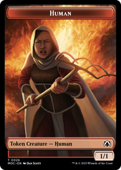 Squid // Human (26) Double-Sided Token [March of the Machine Commander Tokens] | North Game Den