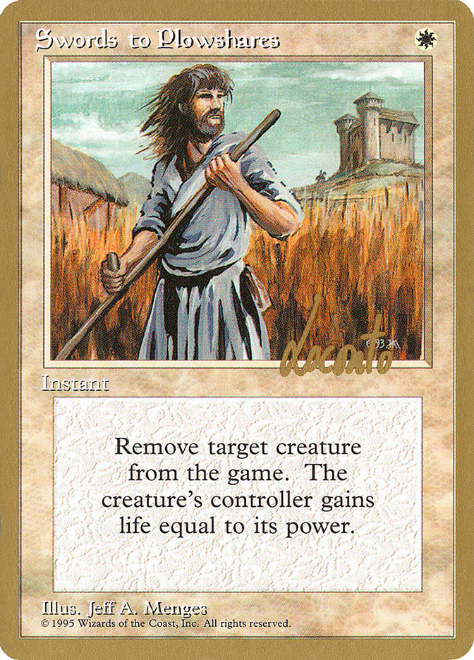 Swords to Plowshares (Michael Loconto) [Pro Tour Collector Set] | North Game Den