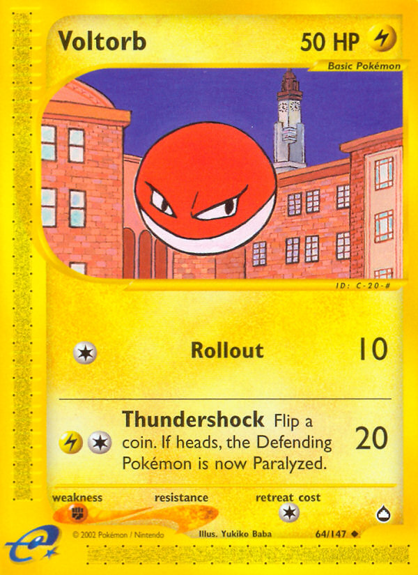 Voltorb (64/147) [Aquapolis] | North Game Den