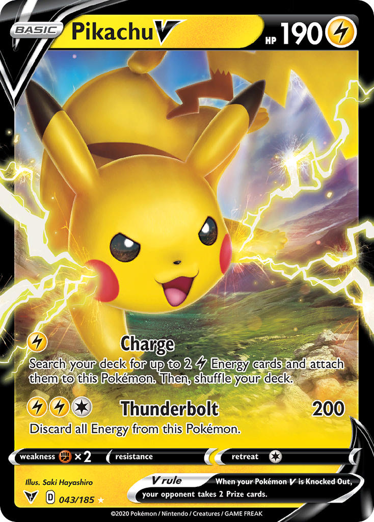 Pikachu V (043/185) [Sword & Shield: Vivid Voltage] | North Game Den