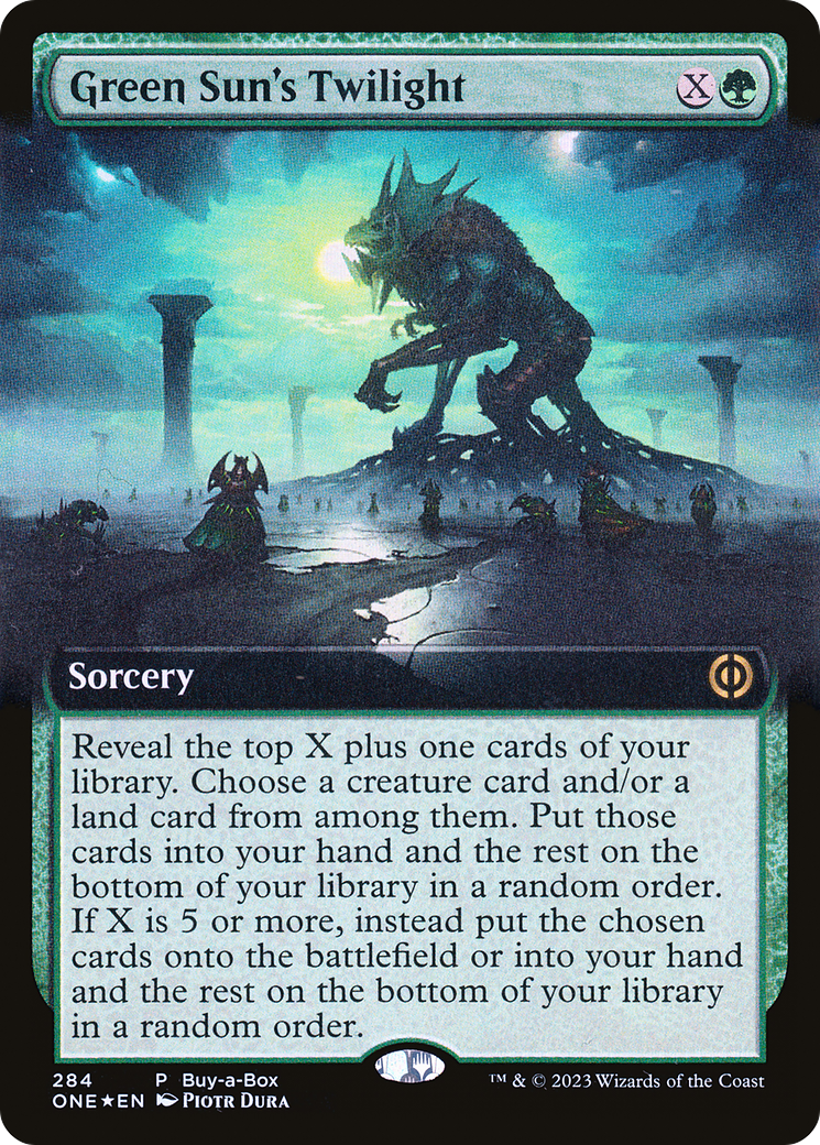 Green Sun's Twilight (Buy-A-Box) (Extended Art) [Phyrexia: All Will Be One] | North Game Den