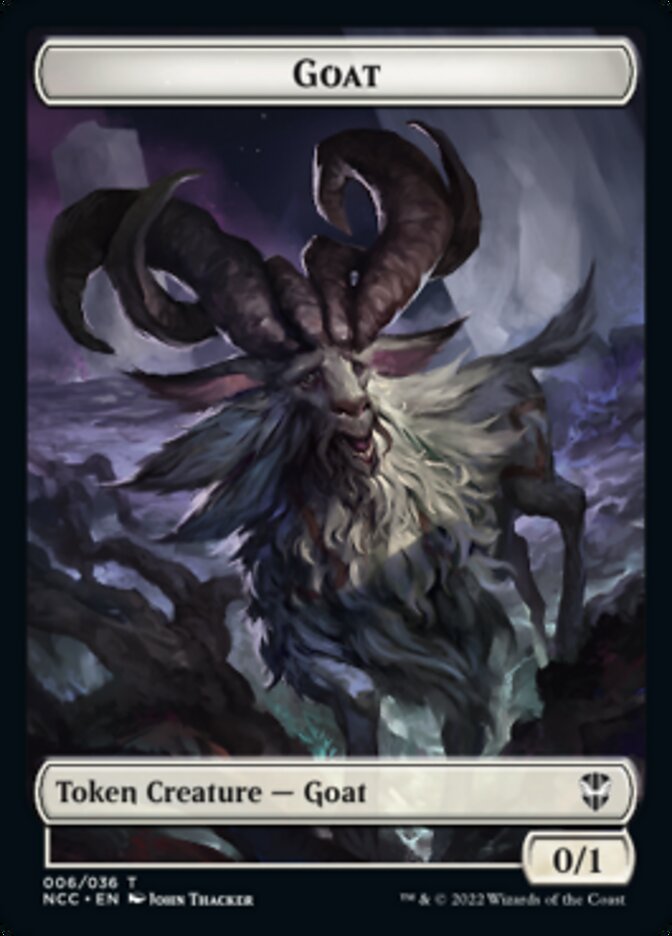 Zombie // Goat Double-sided Token [Streets of New Capenna Commander Tokens] | North Game Den