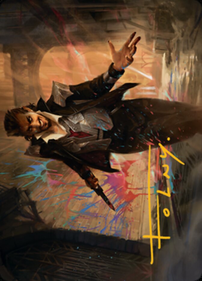 Anhelo, the Painter Art Card (Gold-Stamped Signature) [Streets of New Capenna Art Series] | North Game Den