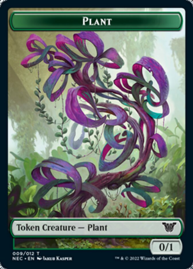 Plant // Treasure Double-sided Token [Kamigawa: Neon Dynasty Commander Tokens] | North Game Den