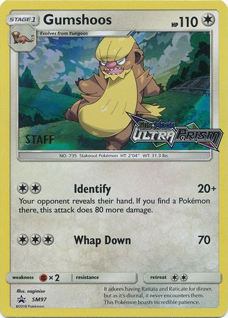 Gumshoos (SM97) (Staff Prerelease Promo) [Sun & Moon: Black Star Promos] | North Game Den
