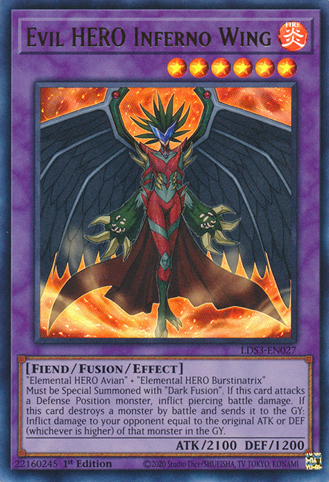 Evil HERO Inferno Wing [LDS3-EN027] Ultra Rare | North Game Den