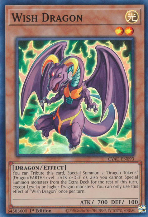 Wish Dragon [CYAC-EN093] Super Rare | North Game Den