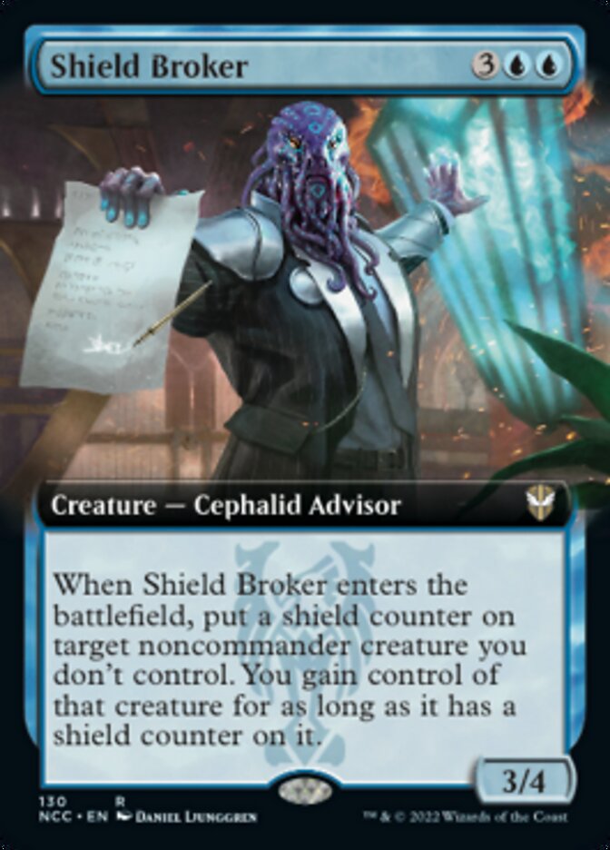 Shield Broker (Extended Art) [Streets of New Capenna Commander] | North Game Den