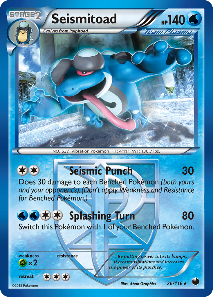 Seismitoad (26/116) [Black & White: Plasma Freeze] | North Game Den