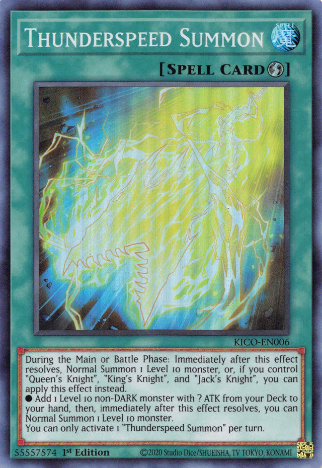 Thunderspeed Summon (Super Rare) [KICO-EN006] Super Rare | North Game Den