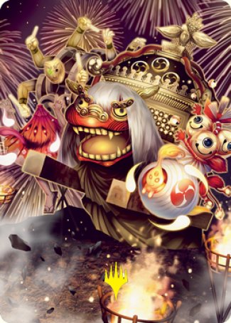 March of Reckless Joy Art Card (Gold-Stamped Signature) [Kamigawa: Neon Dynasty Art Series] | North Game Den