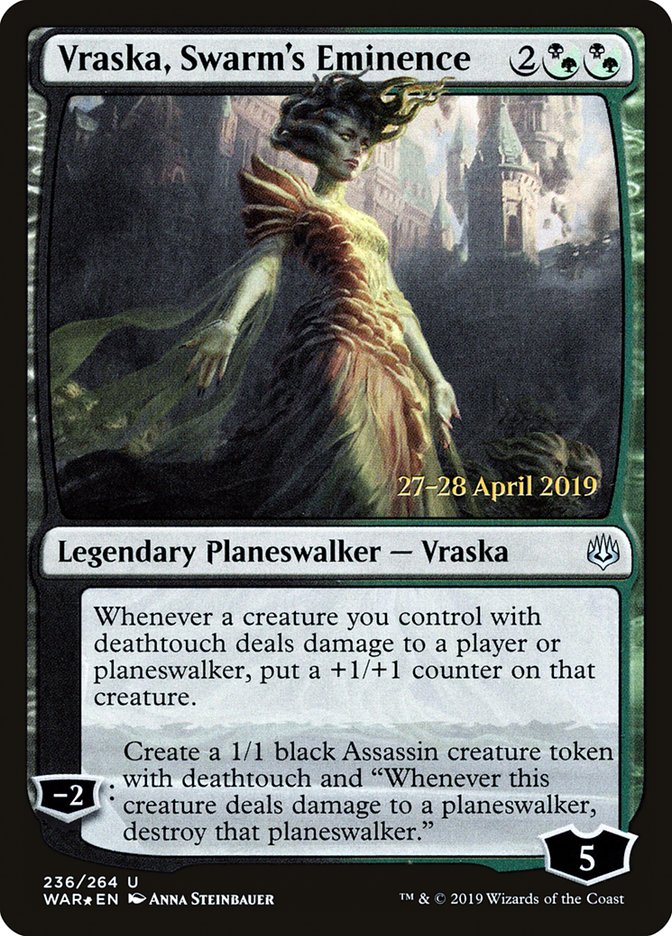 Vraska, Swarm's Eminence  [War of the Spark Prerelease Promos] | North Game Den