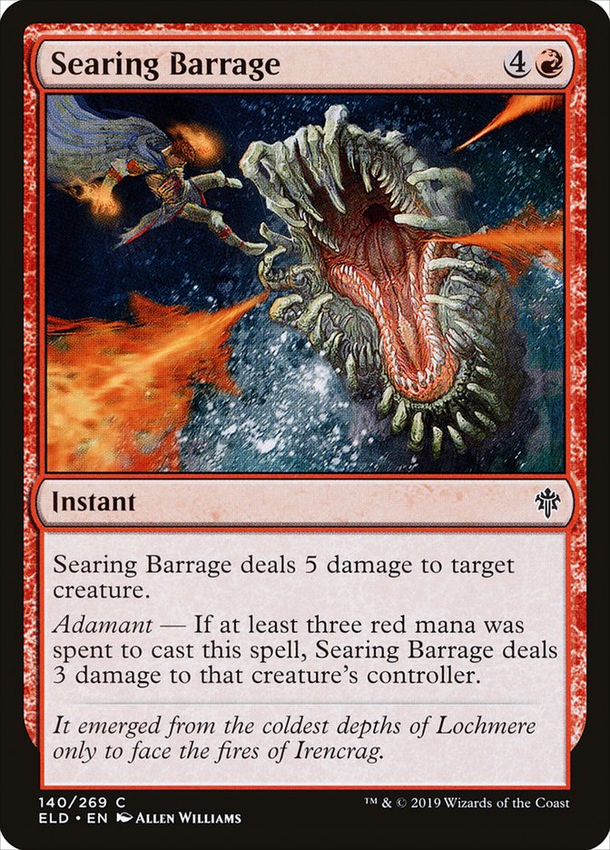 Searing Barrage [Throne of Eldraine] | North Game Den