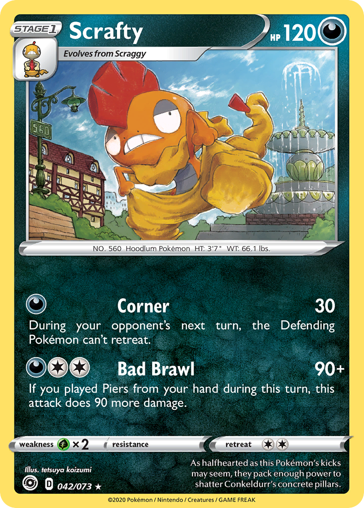 Scrafty (042/073) [Sword & Shield: Champion's Path] | North Game Den