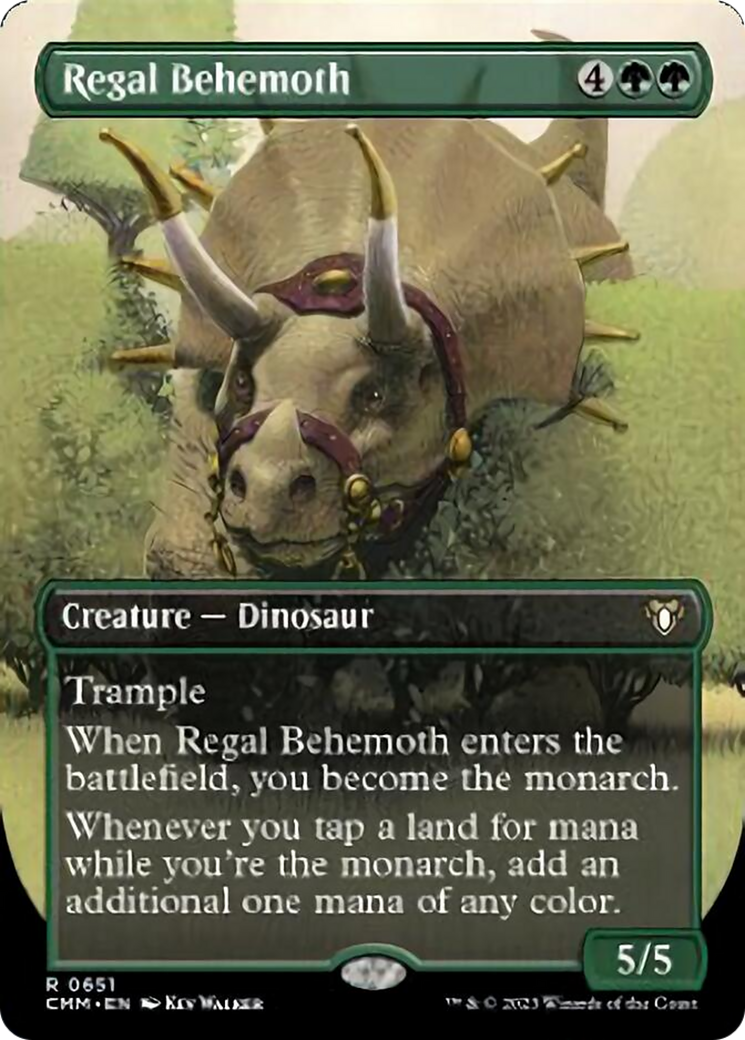 Regal Behemoth (Borderless Alternate Art) [Commander Masters] | North Game Den