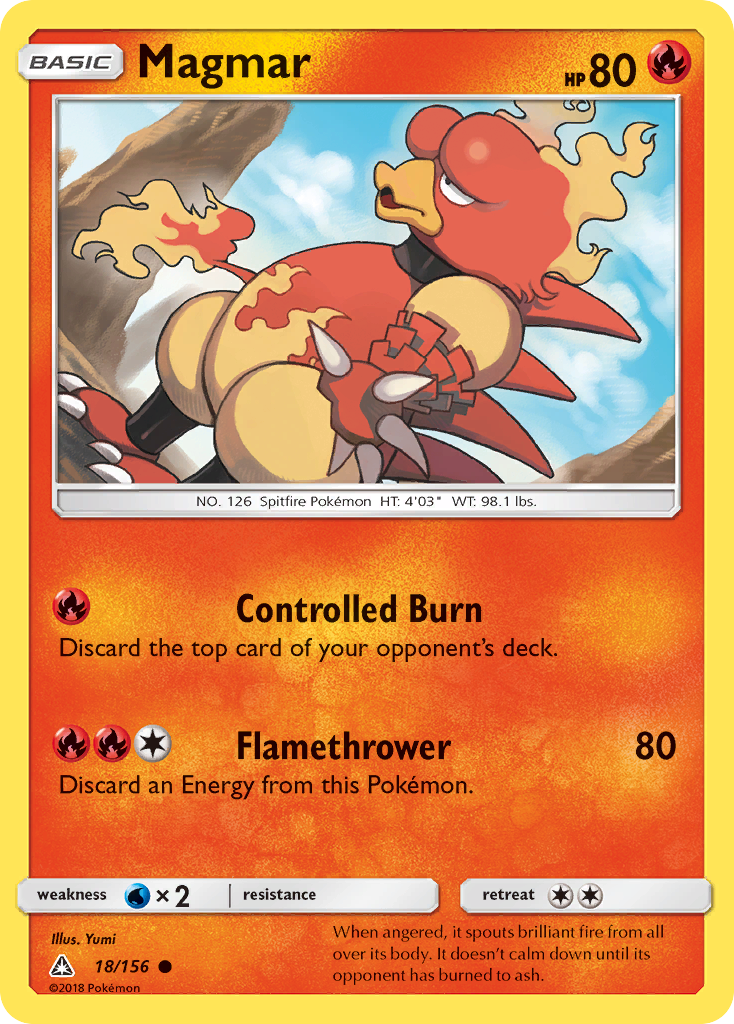 Magmar (18/156) [Sun & Moon: Ultra Prism] | North Game Den