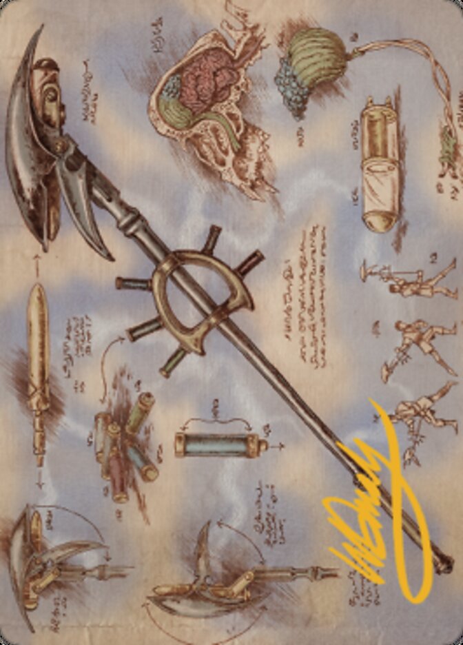 Staff of Domination Art Card (Gold-Stamped Signature) [The Brothers' War Art Series] | North Game Den