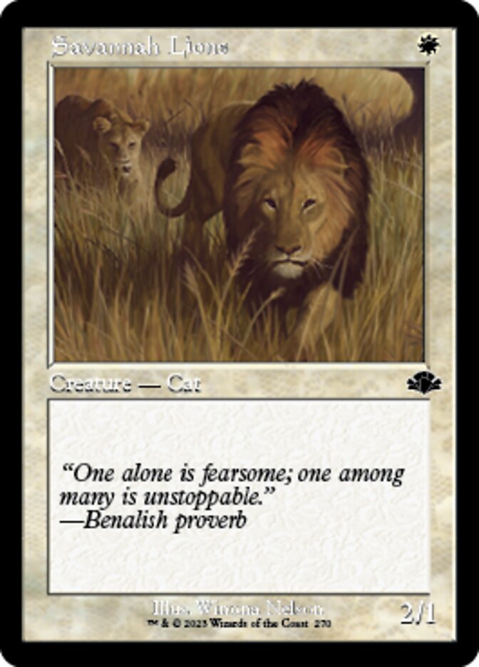 Savannah Lions (Retro) [Dominaria Remastered] | North Game Den