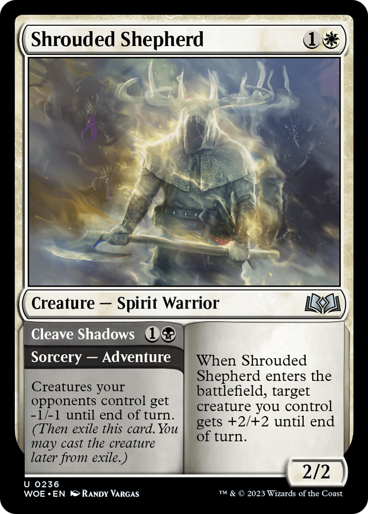 Shrouded Shepherd // Cleave Shadows [Wilds of Eldraine] | North Game Den